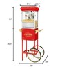 Superior Popcorn Co Superior Popcorn 8oz Popper Machine and Cart, Red 704848RAB